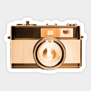 Gold/Orange - Vintage 1960s Rangefinder Camera Sticker